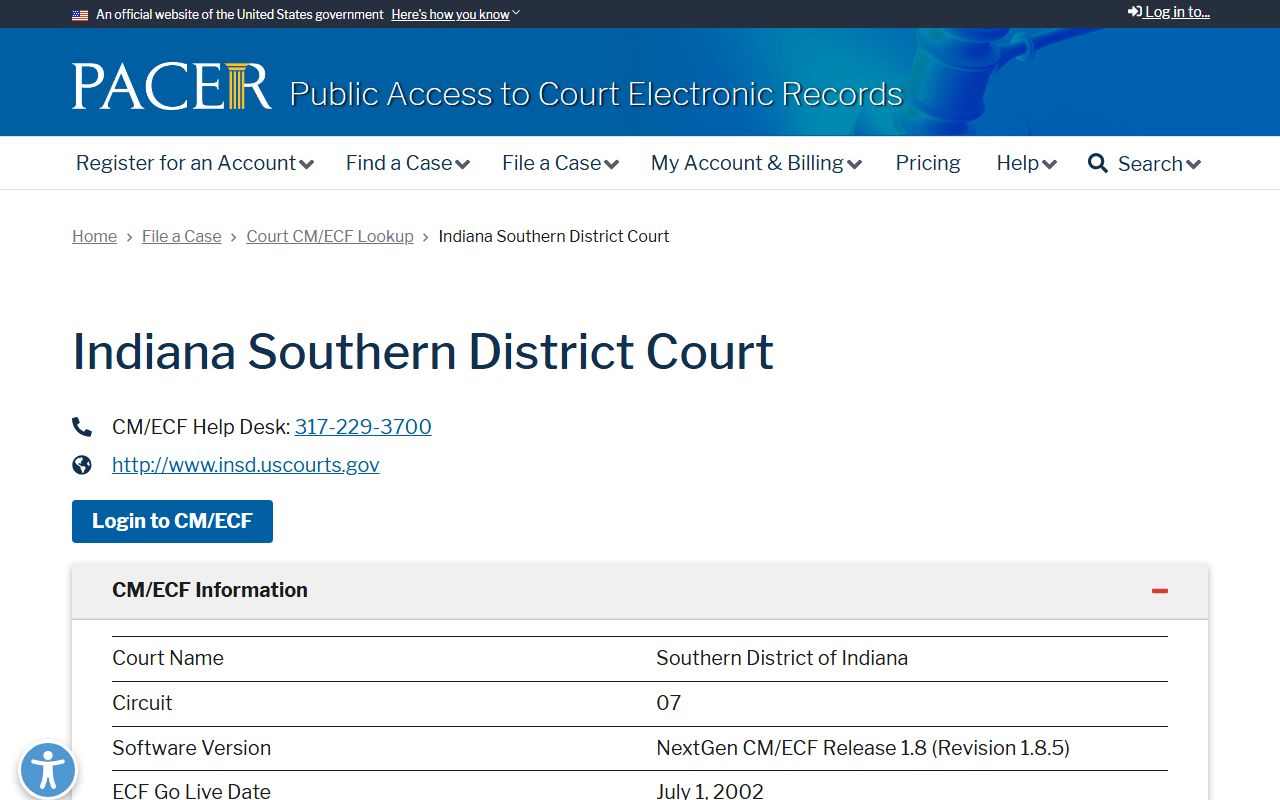 Hancock County arrest records and court charges PACER Southern District lookup