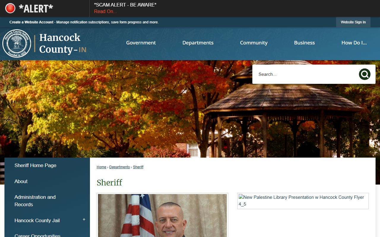 Hancock County inmate records sheriff page