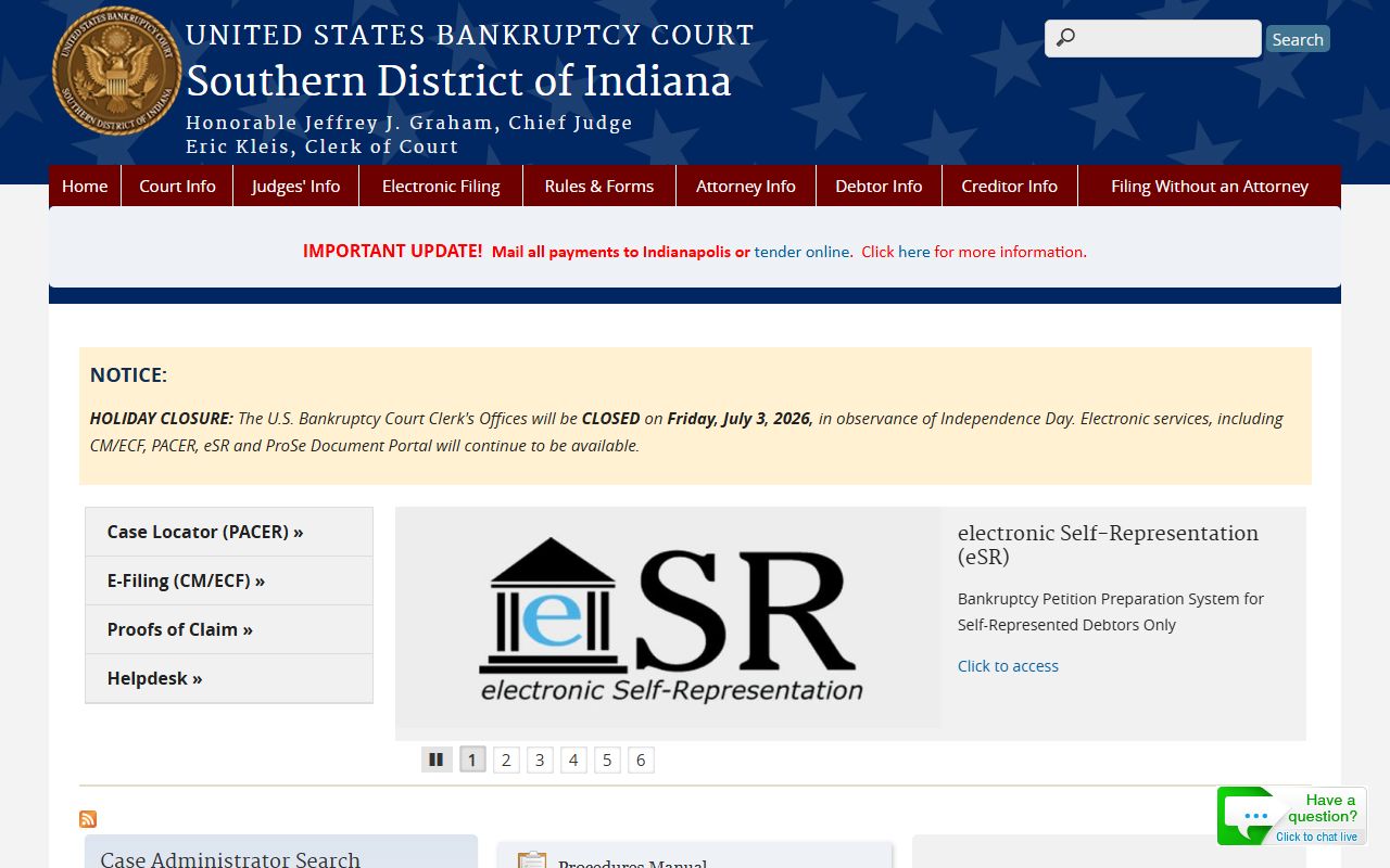 Hancock County probate records and Southern District bankruptcy court access