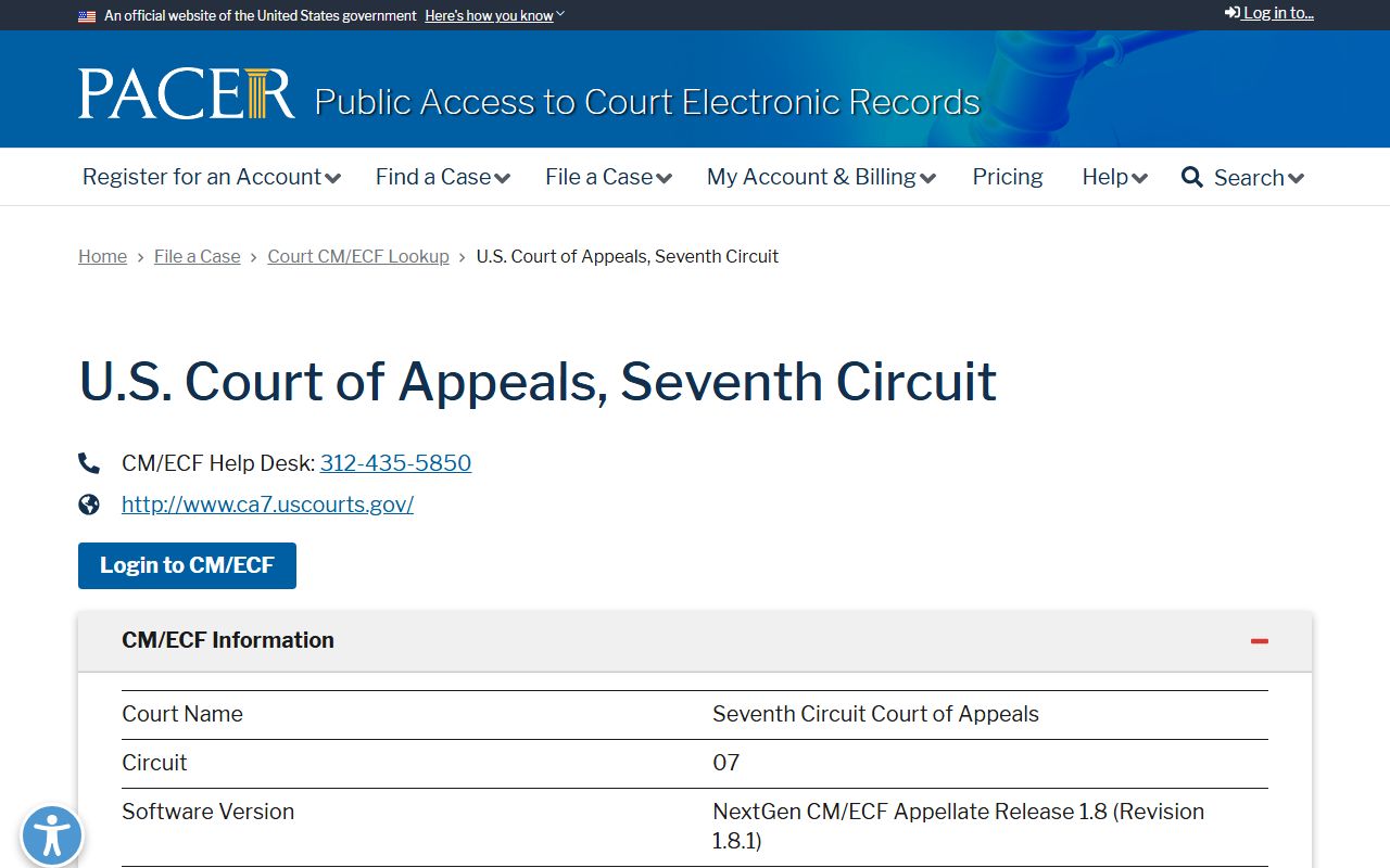 Hancock County traffic court records PACER Seventh Circuit lookup
